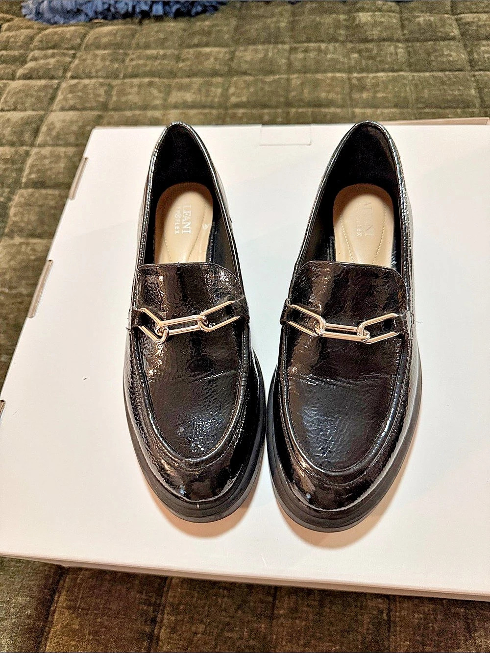 Black Patent Loafers Like New